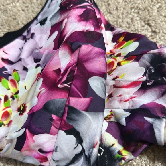 Cyn & Luca Floral Bikini Top Size 16W NWT Underwire Beach Pool - Picture 2 of 6